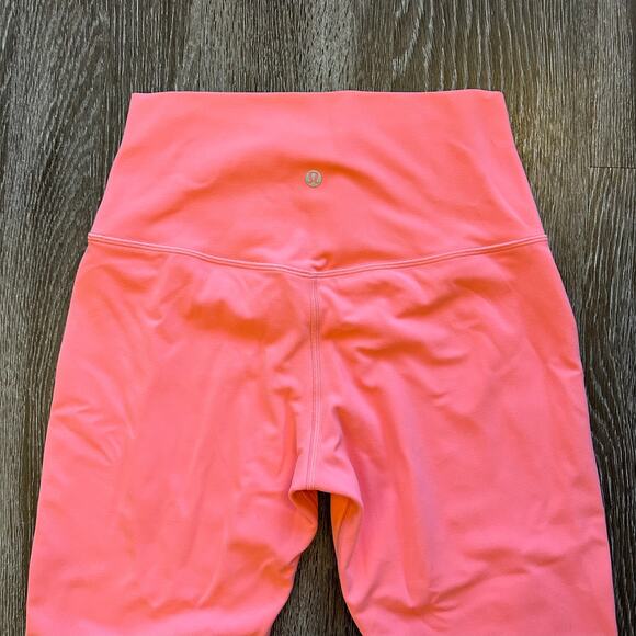 EUC Lululemon Align High-Rise Pant 28” Raspberry Cream Pink Yoga Leggings Size 8 - Picture 8 of 16